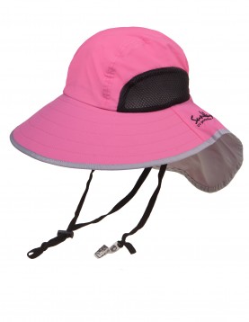 Pink wide brim hat
