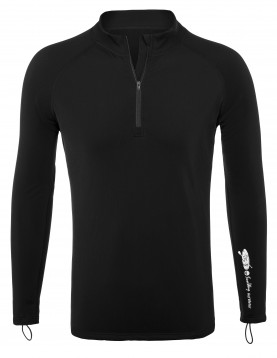Black Thermal Lycra Fleece Shirt