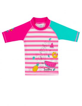 Flamingo swim shirt. Swim shirt rash guard 113