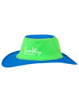 Babies and Toddlers Blue and Green Wide Brim Hat