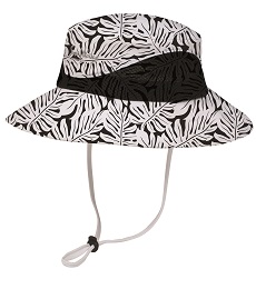 Black and white wide brim hat