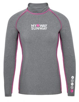 Thermal Lycra Fleece Shirt - Gray Pink / Black