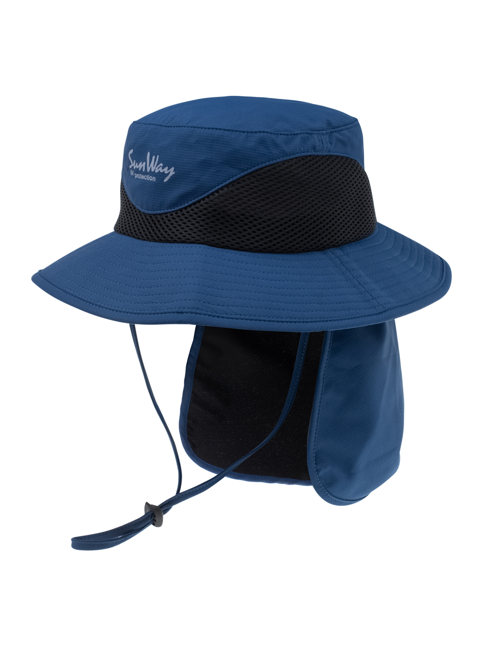 Navy Safari Hat + Extra Foldable Back Protection