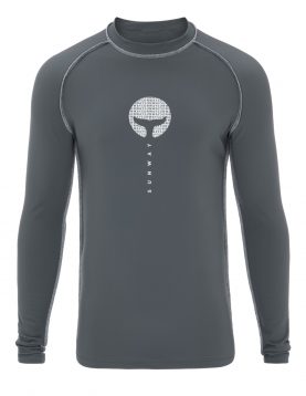 Thermal Lycra Fleece Gray Swim Shirt